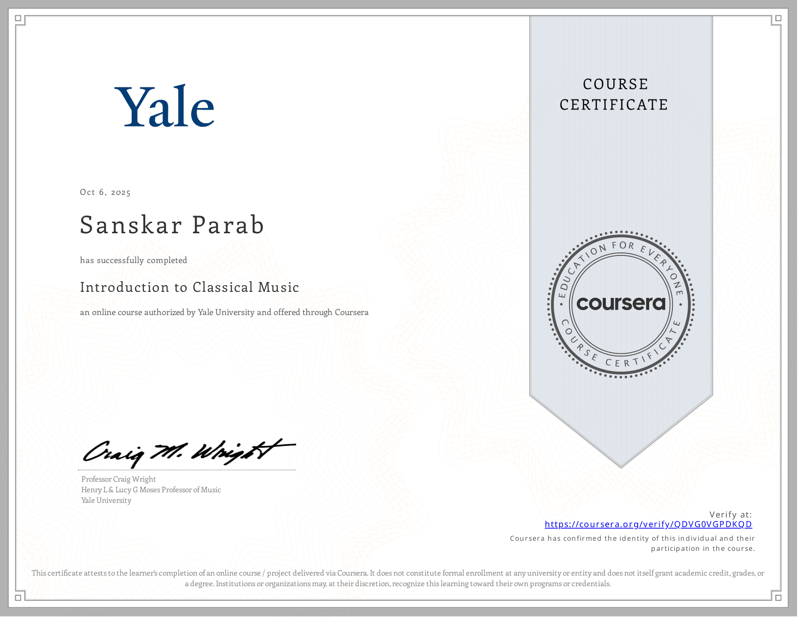 Yale University Classical Music