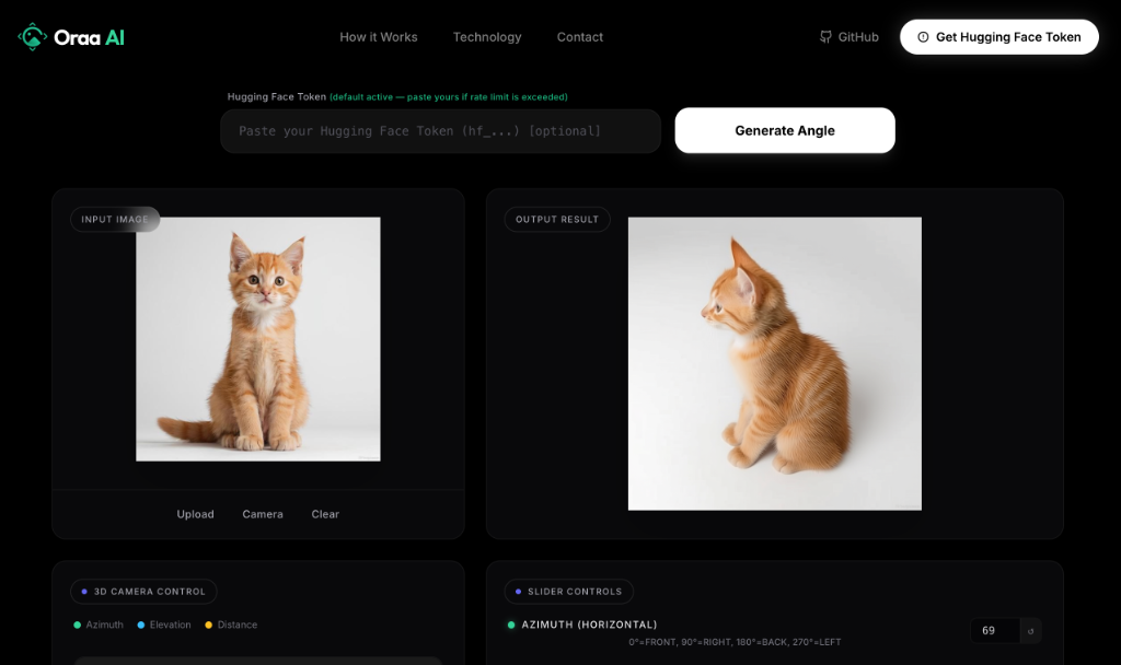 Oraa AI Website Screenshot